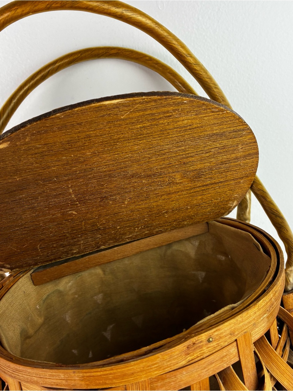 Vintage Donna John Wind Imports Made in Japan Wicker Basket Purse - Picture 4 of 9